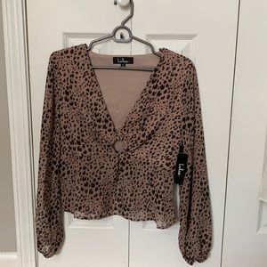 Lulus Cheetah print blouse